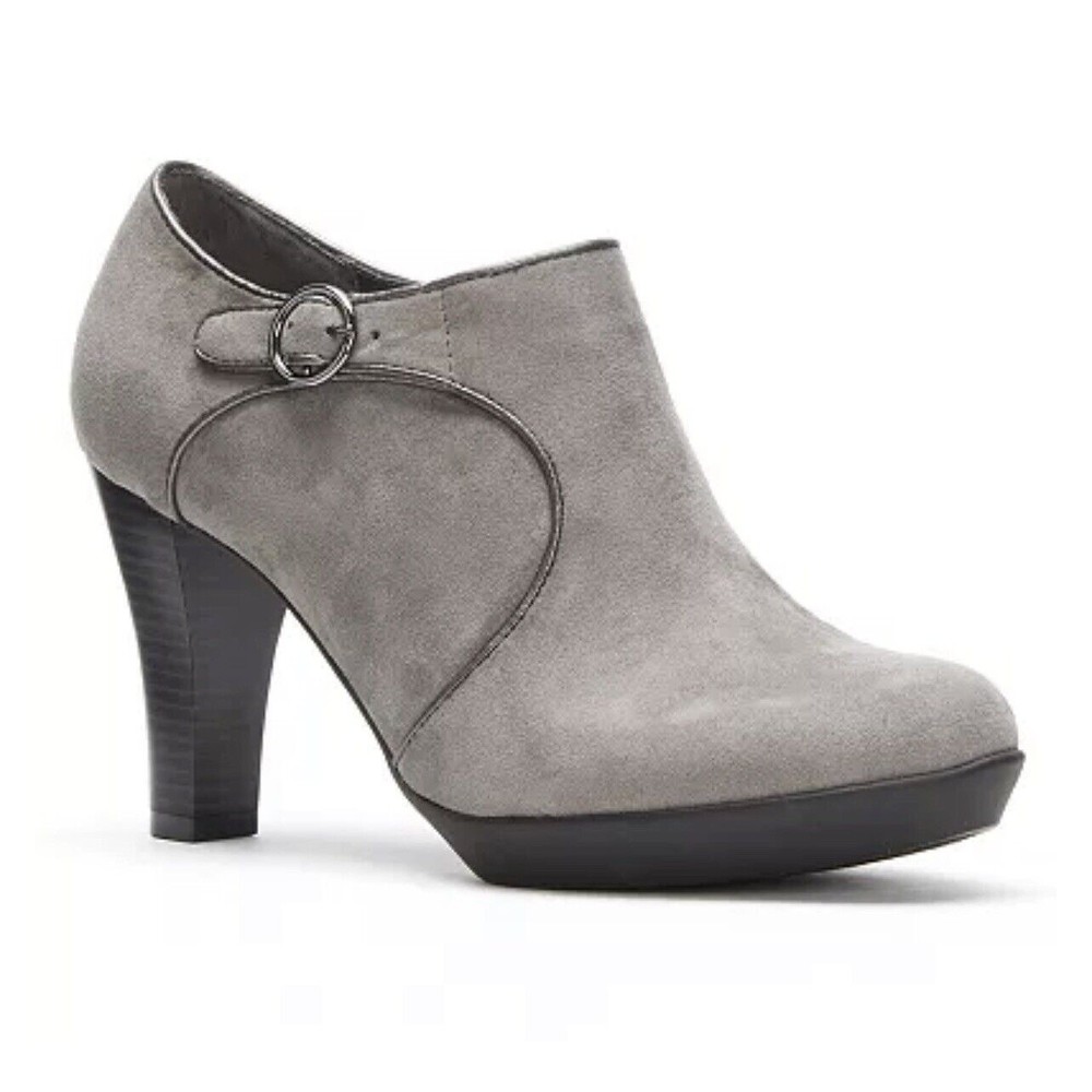 sole (sense)ability Women's Gray Shooties Booties Heels Size:8.5M